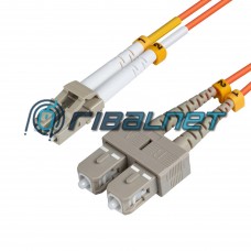LC/UPC-SC/UPC 2m 62.5/125 OM1 OPTICAL FIBER PATCH CORD